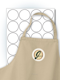 Large Round Iron-On Labels