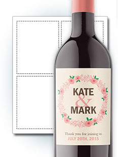 Portrait Wedding Wine Labels