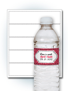 Water Bottle Wrap Labels
